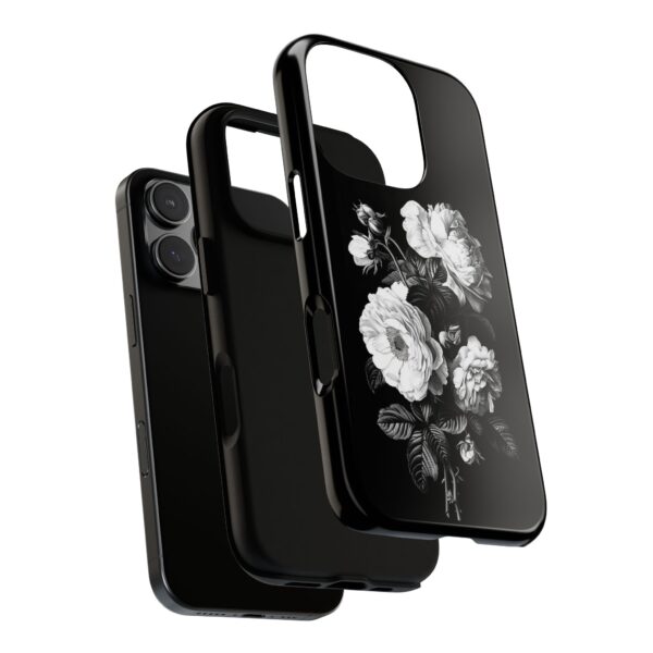 Elegant Floral Phone Case, Tough Cases for Protecting Phones, Black Rose Design, Gifts for Her, Customized Phone Accessories - Image 64