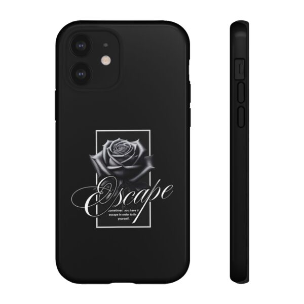 Black Rose Phone Case - Escape Design, Gothic Style, Tough Protection, Gift for Her, Perfect for All Occasions, Aesthetic Accessories - Image 15