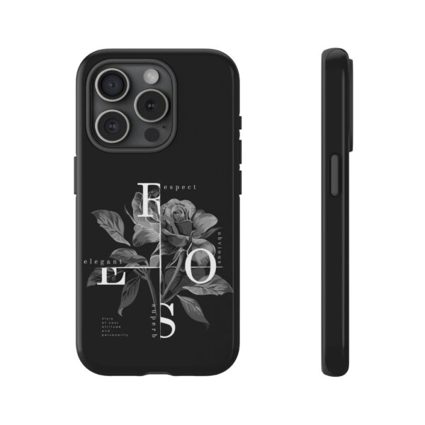 Elegant Floral Phone Case, Tough Case for Protection, Loving Gift for Her, Black Rose Design, Birthday, Mother’s Day, Personalized - Image 48