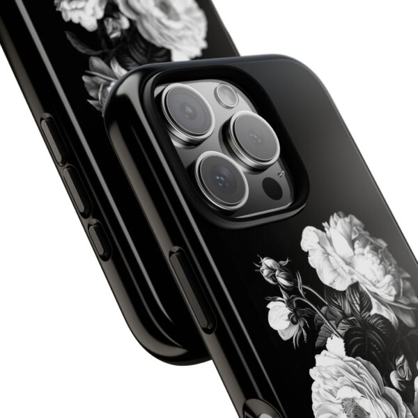 Elegant Floral Phone Case, Tough Cases for Protecting Phones, Black Rose Design, Gifts for Her, Customized Phone Accessories - Image 63
