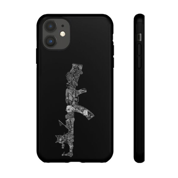 Tough Cases: Cat & Gun Design Phone Case, Unique Animal Art, Stylish Protective Cover, Cool Gift for Cat Lovers, Trendy Tech Accessories - Image 11