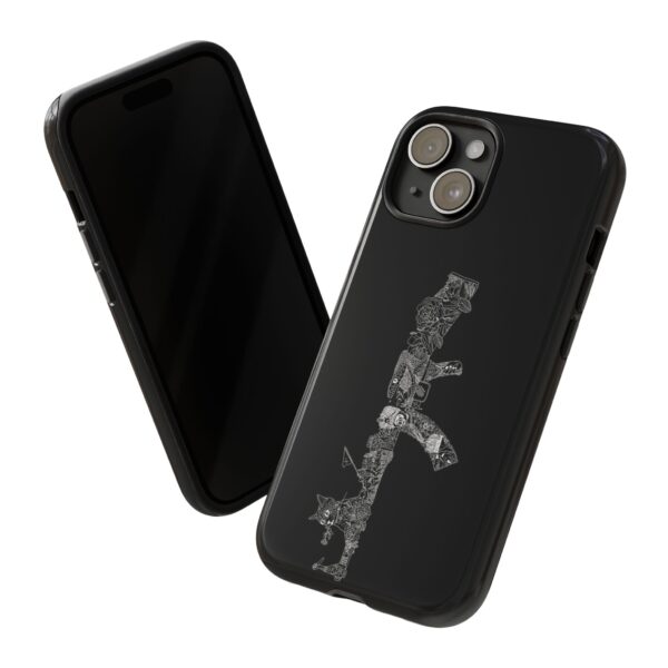 Tough Cases: Cat & Gun Design Phone Case, Unique Animal Art, Stylish Protective Cover, Cool Gift for Cat Lovers, Trendy Tech Accessories - Image 43