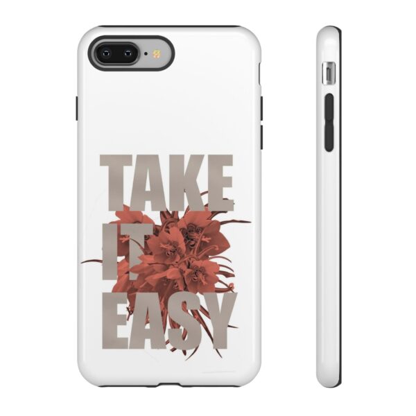 Take It Easy Phone Case, Floral Tough Case, Stress Relief Gift, Relaxation Accessory, Summer Vibes, Self-Care Essentials - Image 6