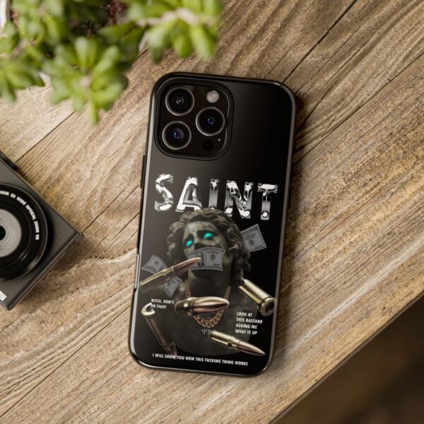 Urban Style Phone Case - Tough Cases, Graffiti Phone Cover, Street Art Design, Saint Inspired Design, Unique Gift for Artists, Stylish [...] - Image 4