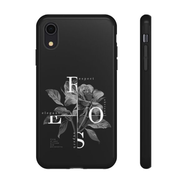 Elegant Floral Phone Case, Tough Case for Protection, Loving Gift for Her, Black Rose Design, Birthday, Mother’s Day, Personalized - Image 8