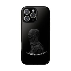 Tough Cases Black Aesthetic Phone Case, Unique Smartphone Cover for Minimalist Style, Gift for Tech Lovers, Modern Art Decor