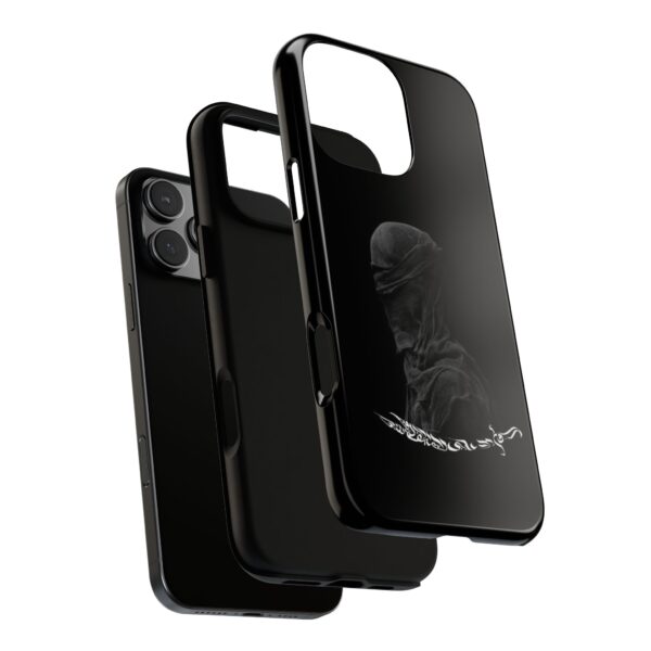 Tough Cases Black Aesthetic Phone Case, Unique Smartphone Cover for Minimalist Style, Gift for Tech Lovers, Modern Art Decor - Image 3
