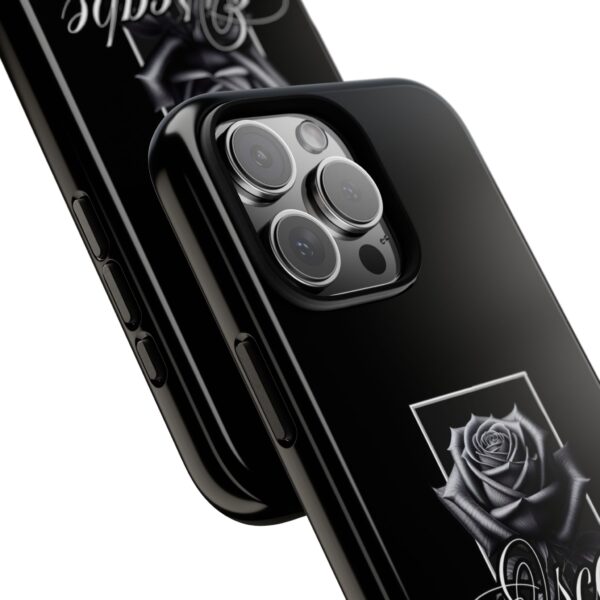 Black Rose Phone Case - Escape Design, Gothic Style, Tough Protection, Gift for Her, Perfect for All Occasions, Aesthetic Accessories - Image 2