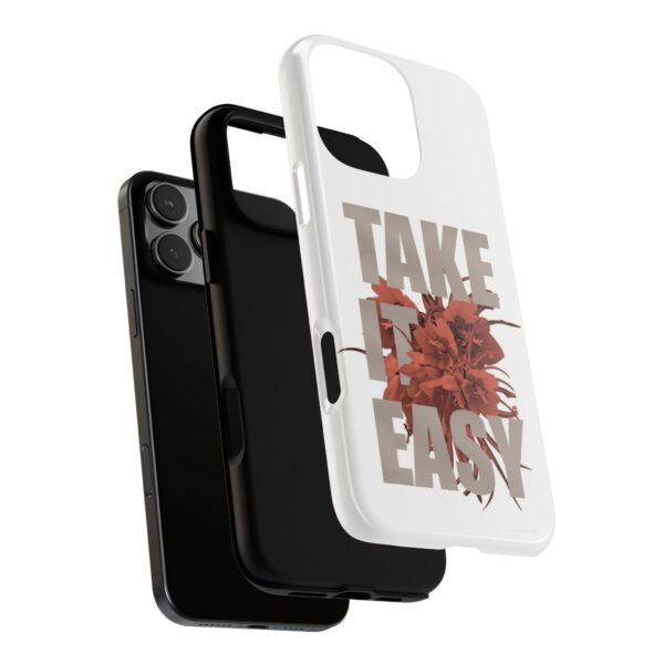 Take It Easy Phone Case, Floral Tough Case, Stress Relief Gift, Relaxation Accessory, Summer Vibes, Self-Care Essentials - Image 3