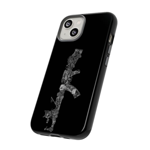 Tough Cases: Cat & Gun Design Phone Case, Unique Animal Art, Stylish Protective Cover, Cool Gift for Cat Lovers, Trendy Tech Accessories - Image 27