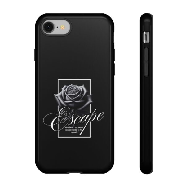 Black Rose Phone Case - Escape Design, Gothic Style, Tough Protection, Gift for Her, Perfect for All Occasions, Aesthetic Accessories - Image 5