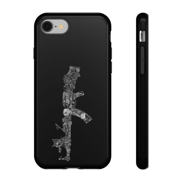 Tough Cases: Cat & Gun Design Phone Case, Unique Animal Art, Stylish Protective Cover, Cool Gift for Cat Lovers, Trendy Tech Accessories - Image 5