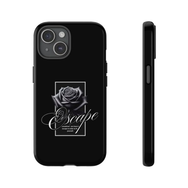 Black Rose Phone Case - Escape Design, Gothic Style, Tough Protection, Gift for Her, Perfect for All Occasions, Aesthetic Accessories - Image 42