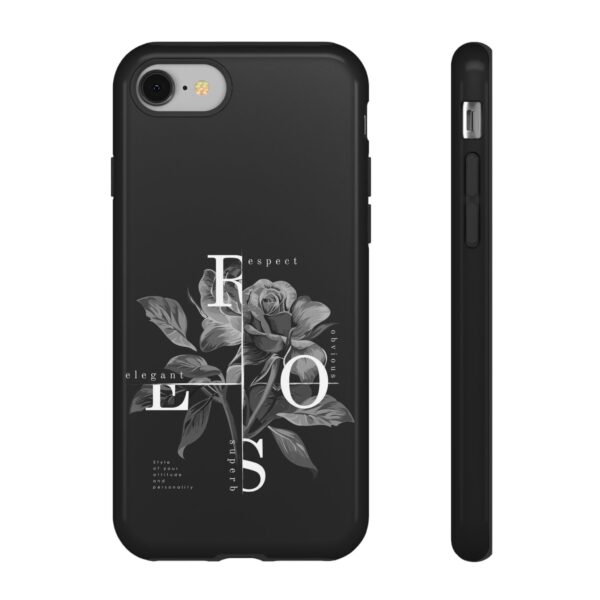 Elegant Floral Phone Case, Tough Case for Protection, Loving Gift for Her, Black Rose Design, Birthday, Mother’s Day, Personalized - Image 5
