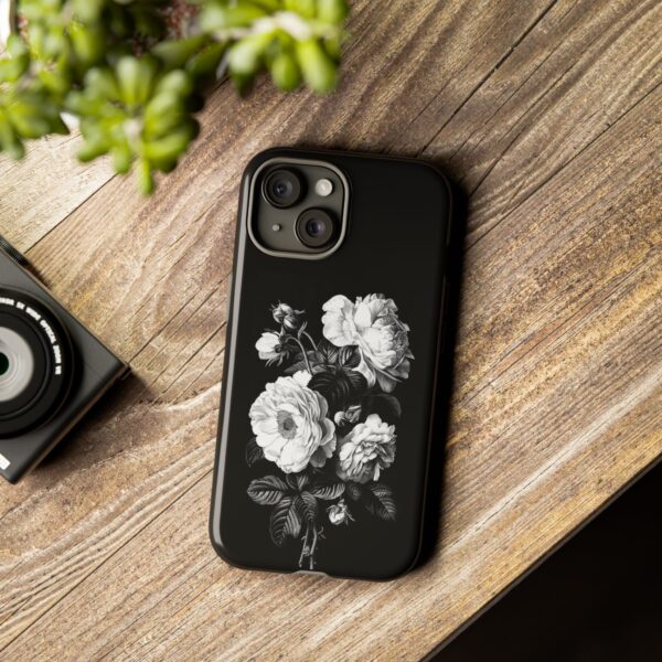 Elegant Floral Phone Case, Tough Cases for Protecting Phones, Black Rose Design, Gifts for Her, Customized Phone Accessories - Image 44