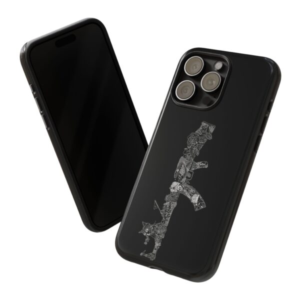 Tough Cases: Cat & Gun Design Phone Case, Unique Animal Art, Stylish Protective Cover, Cool Gift for Cat Lovers, Trendy Tech Accessories - Image 52