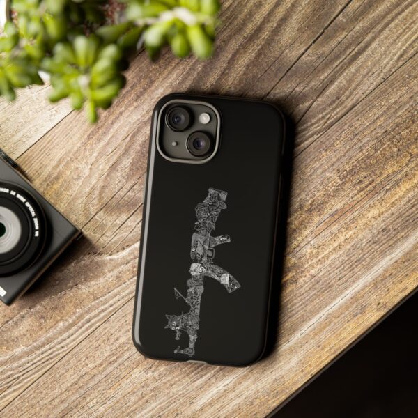 Tough Cases: Cat & Gun Design Phone Case, Unique Animal Art, Stylish Protective Cover, Cool Gift for Cat Lovers, Trendy Tech Accessories - Image 44