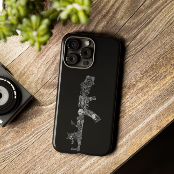 Tough Cases: Cat & Gun Design Phone Case, Unique Animal Art, Stylish Protective Cover, Cool Gift for Cat Lovers, Trendy Tech Accessories - Image 53