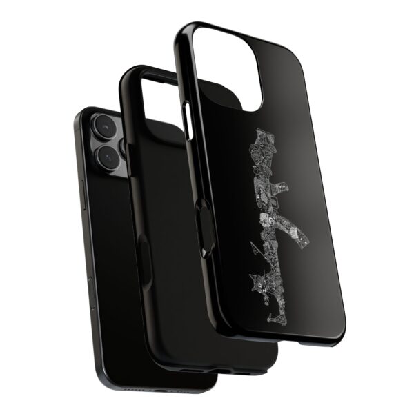 Tough Cases: Cat & Gun Design Phone Case, Unique Animal Art, Stylish Protective Cover, Cool Gift for Cat Lovers, Trendy Tech Accessories - Image 3