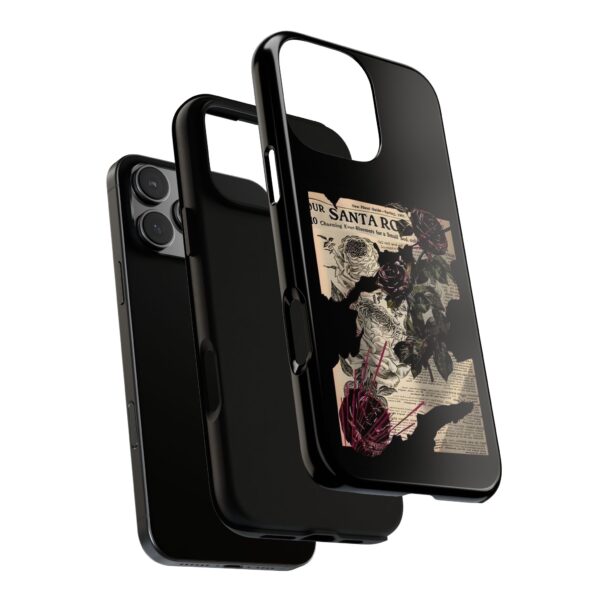 Tough Cases - Floral Gothic Phone Case, Tough Case, Unique Phone Cover, Gift for Her, Stylish Tech Accessory - Image 3