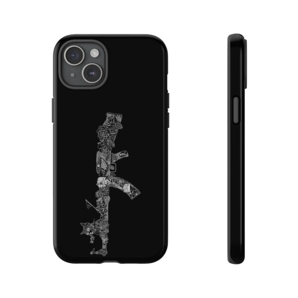 Tough Cases: Cat & Gun Design Phone Case, Unique Animal Art, Stylish Protective Cover, Cool Gift for Cat Lovers, Trendy Tech Accessories - Image 45