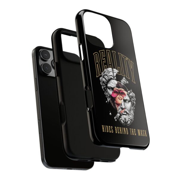 Stylish Phone Case - Reality Hides Behind the Mask, Trendy Gift for Creatives, Ideal for Students & Art Lovers, Unique Mobile [...] - Image 3