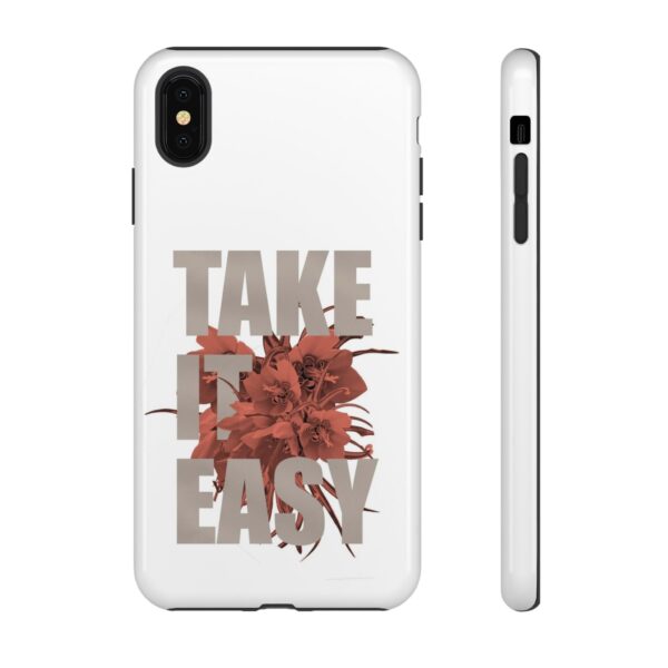 Take It Easy Phone Case, Floral Tough Case, Stress Relief Gift, Relaxation Accessory, Summer Vibes, Self-Care Essentials - Image 10