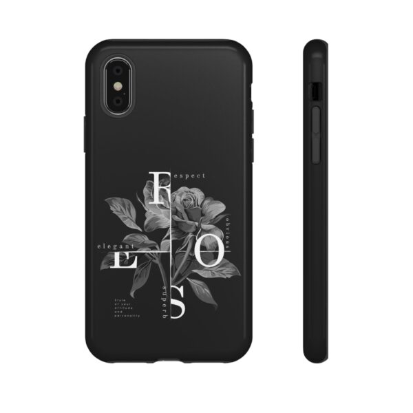 Elegant Floral Phone Case, Tough Case for Protection, Loving Gift for Her, Black Rose Design, Birthday, Mother’s Day, Personalized - Image 7