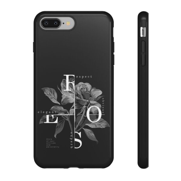 Elegant Floral Phone Case, Tough Case for Protection, Loving Gift for Her, Black Rose Design, Birthday, Mother’s Day, Personalized - Image 6