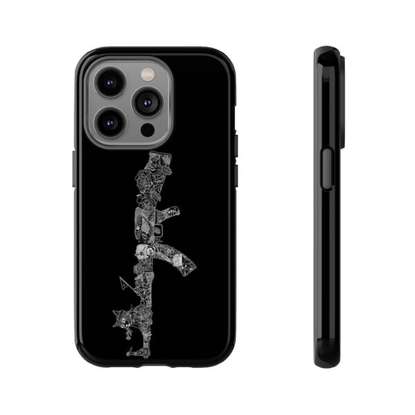 Tough Cases: Cat & Gun Design Phone Case, Unique Animal Art, Stylish Protective Cover, Cool Gift for Cat Lovers, Trendy Tech Accessories - Image 30