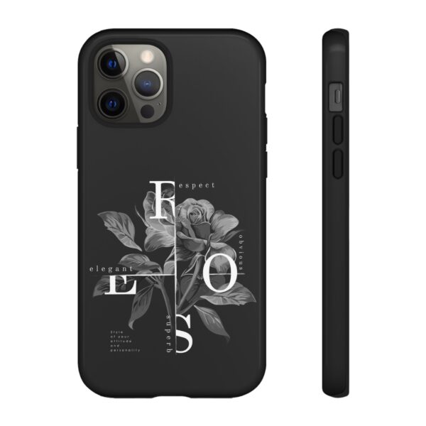 Elegant Floral Phone Case, Tough Case for Protection, Loving Gift for Her, Black Rose Design, Birthday, Mother’s Day, Personalized - Image 16