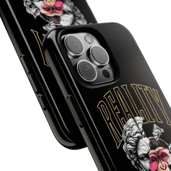Stylish Phone Case - Reality Hides Behind the Mask, Trendy Gift for Creatives, Ideal for Students & Art Lovers, Unique Mobile [...] - Image 2