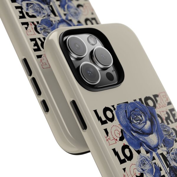 Blue Rose Phone Case - Tough Cases, Floral Phone Cover, Flower Art, Love More Gifts, Protective Phone Accessories - Image 2
