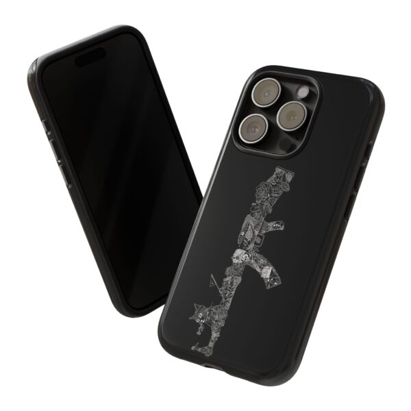 Tough Cases: Cat & Gun Design Phone Case, Unique Animal Art, Stylish Protective Cover, Cool Gift for Cat Lovers, Trendy Tech Accessories - Image 49